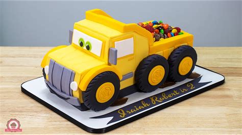 Dump Truck Birthday Cake - YouTube