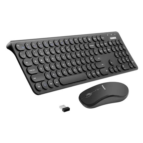 Buy Wireless Keyboard and Mouse Set, Sonkir Rechargeable Full-size Compact Keyboard with Numeric ...