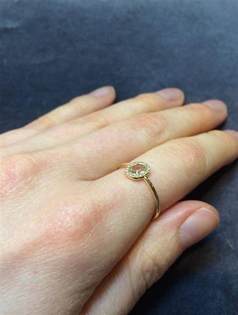 Sweet Pea 18 Carat Yellow Gold Rose Cut, Oval Diamond Halo Engagement Ring at 1stDibs