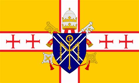 Flag of the Papal States (redesign) : vexillology