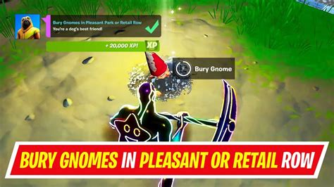 [All Locations] Bury Gnomes in Pleasant Park or Retail Row locations in Fortnite - Gnome ...