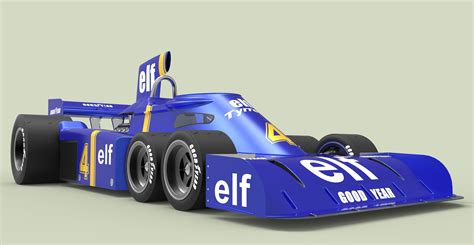 Tyrrell P34 six-wheeler formula 1 3D Model OBJ STL SLDPRT SLDASM SLDDRW IGE IGS IGES MTL STP ...