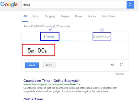 Google (Timer / Stopwatch) | Controls | parameters to start timer upon search - Web Applications ...