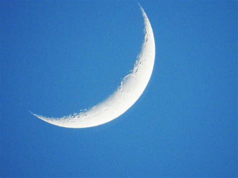 Crescent Moon In Blue Sky by Andr Pflegel / Eyeem