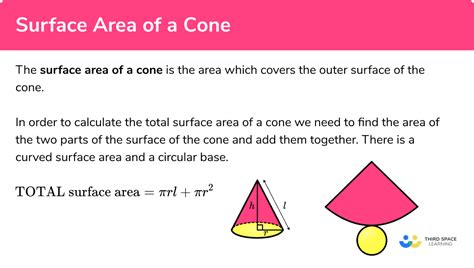 Surface Area Of A Cone - GCSE Maths - Steps & Examples