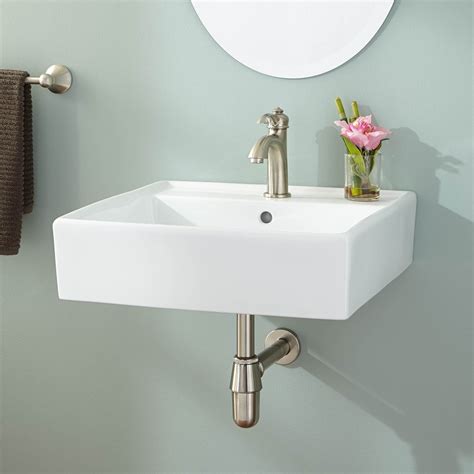 Chelsey Wall-Mount Bathroom Sink | Wall mounted bathroom cabinets, Small bathroom sinks ...