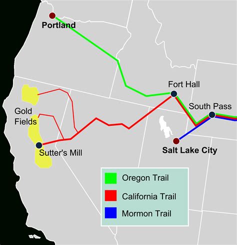 Trails West In The Mid-1800S | National Geographic Society - California ...