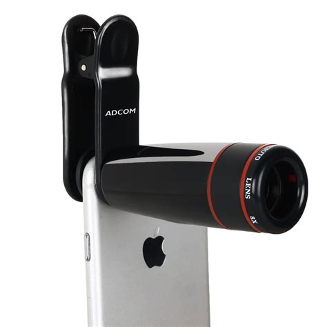 Adcom 8X Telephoto Zoom Mobile Phone Camera Lens (Black) | Adcom India :)