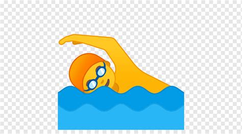 Emojipedia Swimming Zero-width joiner Emoji domain, Emoji, angle, orange, swimming Pool png ...