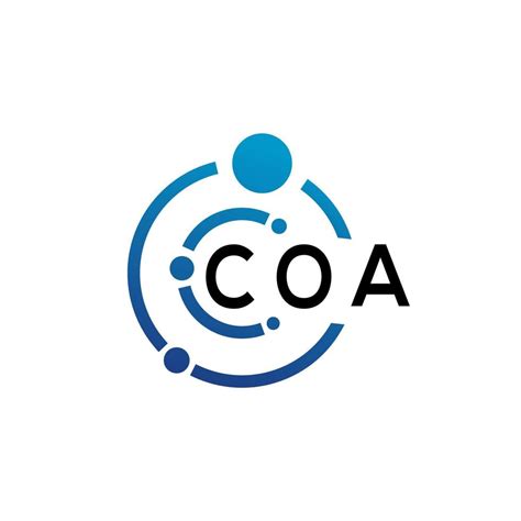 diseño de logotipo de letra coa sobre fondo blanco. concepto de logotipo de letra de iniciales ...