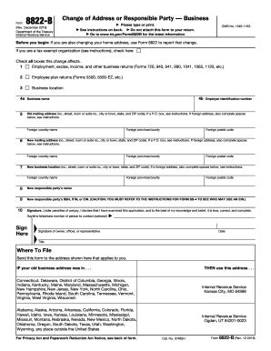 Printable Irs Form 8822-b - Fillable Form 2024