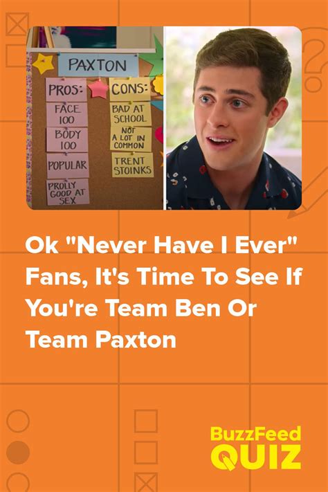 Let's See If You're Team Ben Or Team Paxton From "Never Have I Ever" | Never have i ever, Paxton ...
