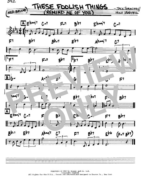 These Foolish Things (Remind Me Of You) | Sheet Music Direct