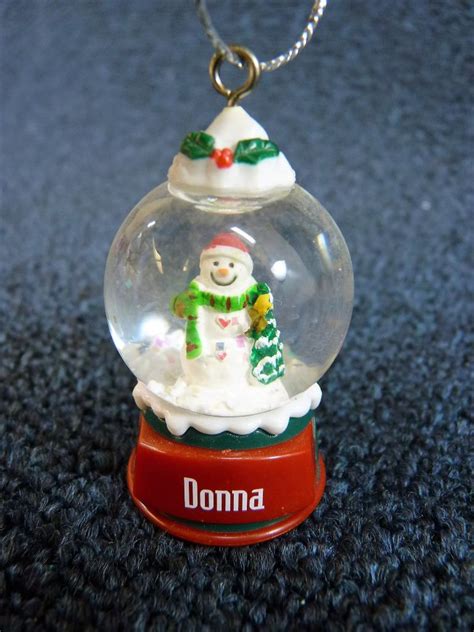 Cute GANZ Personalized Name Snowman Snow Globe Ornament D thru J | eBay