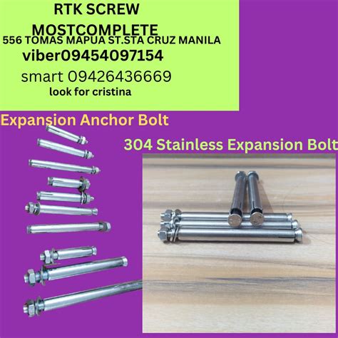 304 Stainless Expansion Bolt*Expansion Anchor Bolt, Commercial & Industrial, Construction Tools ...