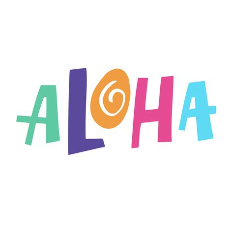 Aloha text summer holiday sign 22354480 PNG