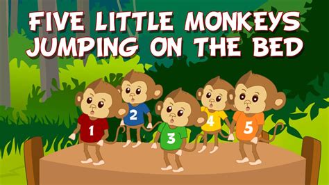 Five Little Monkeys Jumping on the bed nursery rhyme | Children nursery rhymes - YouTube