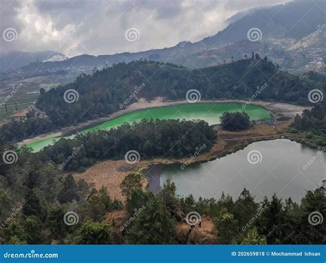 Telaga Warna the Beautiful Lake Stock Photo - Image of reservoir, lake: 202659818