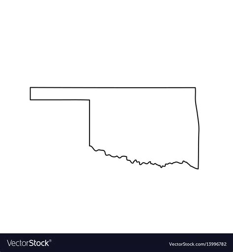 Map of the us state oklahoma Royalty Free Vector Image