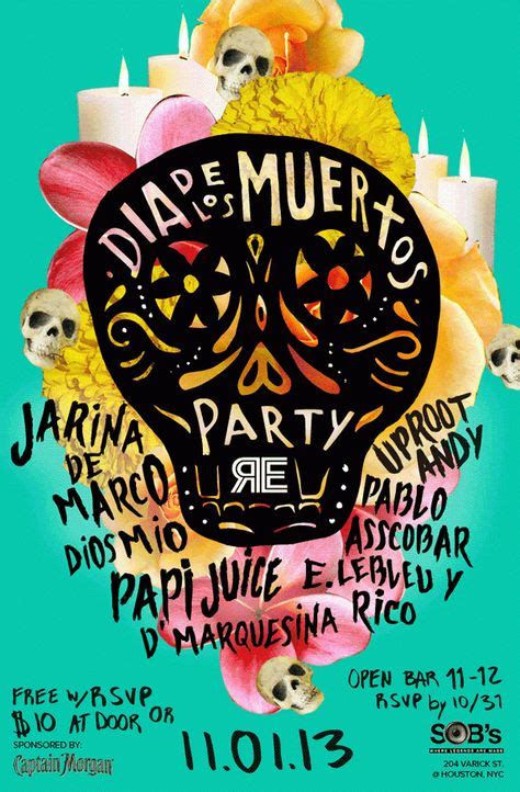 Dia de Los Muertos Flyer by Amaya Segura, via Behance | Flyer design, Day of the dead, Flyer