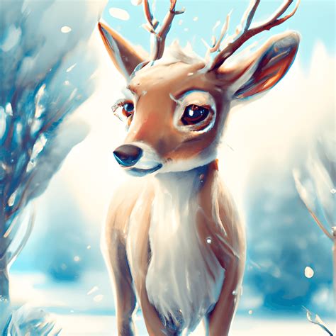 8K Polished Digital Painting of Amazing Hyper Detailed Reindeer in a ...