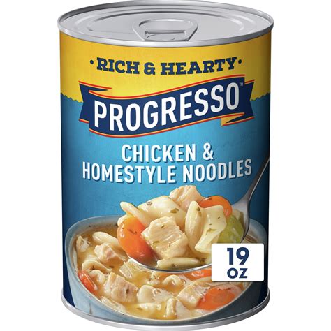 Progresso Rich & Hearty, Chicken & Homestyle Noodle Canned Soup, 19 oz ...