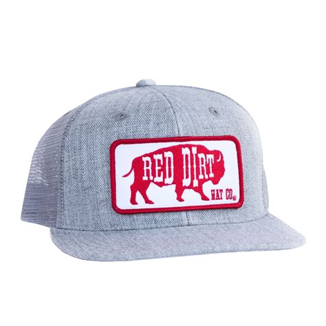 RED DIRT HAT COMPANY - Red Dirt Hat Company Mens Red Logo Patch Cap O/S ...