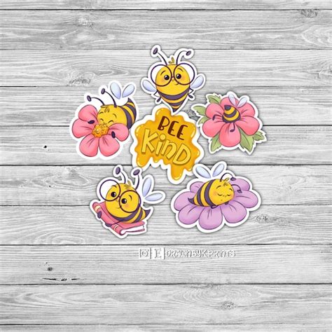 Bees Decal Sticker Pack Bee Stickers Bee Kind Bee Awesome | Etsy