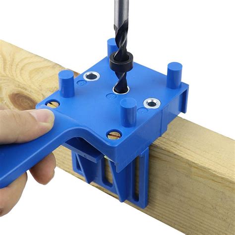 Drill Locator Pocket Hole Jig Woodworking Self-Centering Punch Doweling ...