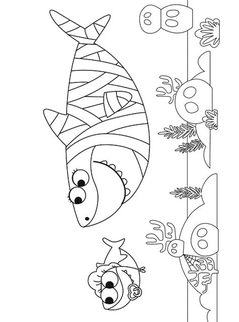 Kids-n-fun.com | Coloring page Baby Shark halloween