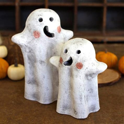 Tabletop Halloween Ghost Lanterns Set of 2 | Antique Farmhouse