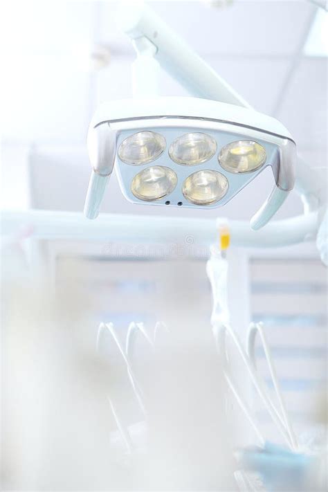 Dental Clinic. Lighting in the Surgical Room. Equipment in Dentistry.Vertical Photo. Stock Image ...