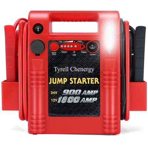 Buy Car Battery Jump Starter - FlyAuto 1800 Amp 12V 24V Heavy Duty Jump ...