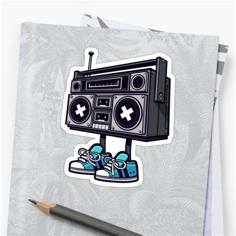 "Boom Box!" Sticker by cronobreaker | Redbubble