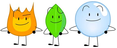 Firey, Leafy, and Bubble by lukesamsthesecond on DeviantArt