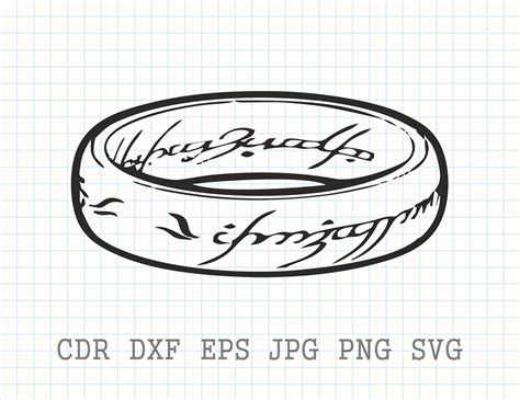 The One ring svg file Lotr vector instant download files | Etsy