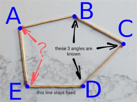 geometry - How to calculate 2 unknown angles of a equilateral non-equiangular pentagon given 3 ...