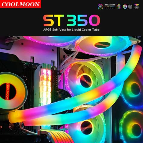 Coolmoon Water Cooling Tube Rgb Soft Pipe Argb Vest For Cpu/gpu Aio ...