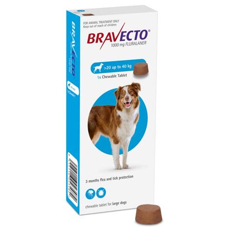 BRAVECTO DOG FLEA TREATMENT CHEWABLE TABLET FOR LARGE DOGS: 20 - 40KG 3 MONTHS