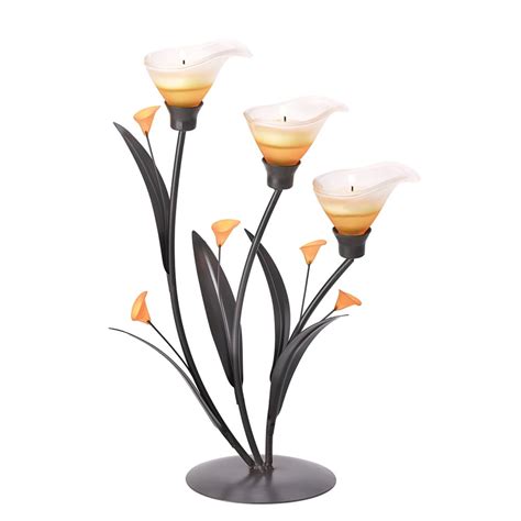 Metal Candle Holders, Decorative Candle Holders, Colored Lilies Candleholder - Walmart.com