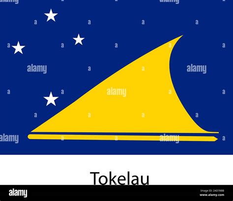 Flag of the country tokelau. Vector illustration. Exact colors Stock ...