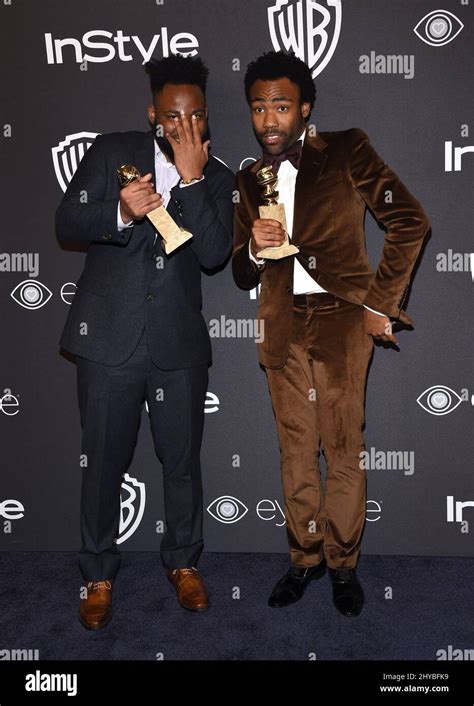 Steven Glover and Donald Glover attending the 74th Annual Golden Globe ...