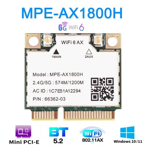 Wi-Fi 6 MT792 Intel AX200 Dual Band Wifi 6 Bluetooth 5.2 Card For Mini ...