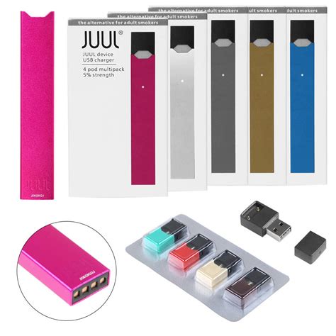 JUUL V3 - NEW JUUL Starter Kit Electronic Vaporizer 4PCS Flavor JUUL DECAL PODS | eBay