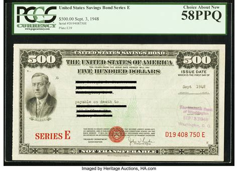 United States Savings Bond Series E $500 Sept. 3, 1948.. ... | Lot #20629 | Heritage Auctions