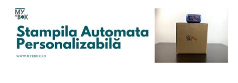 Stampila Automata cu Logo I personalizare cutii, plicuri, etc I