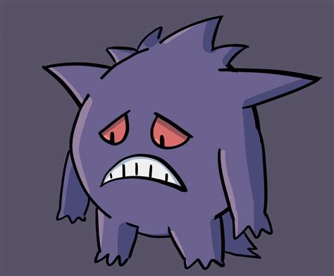 Sad Gengar Hours by HalcyonHexaplex on DeviantArt