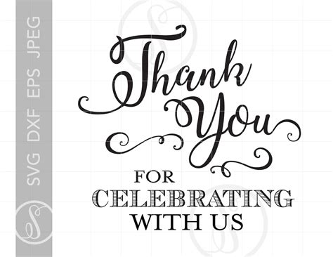 Wedding Svg Thank You Svg Cut Files Thank You for - Etsy