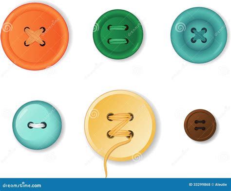 Set Of Realistic Clothing Buttons Royalty Free Stock Photos - Image ...