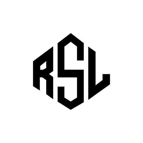 RSL letter logo design with polygon shape. RSL polygon and cube shape ...